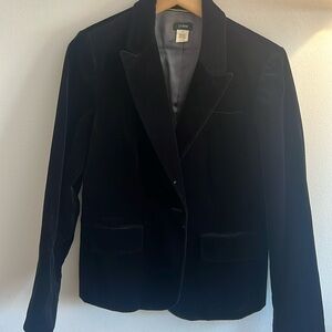 J. Crew blazer in velvet size 12 black